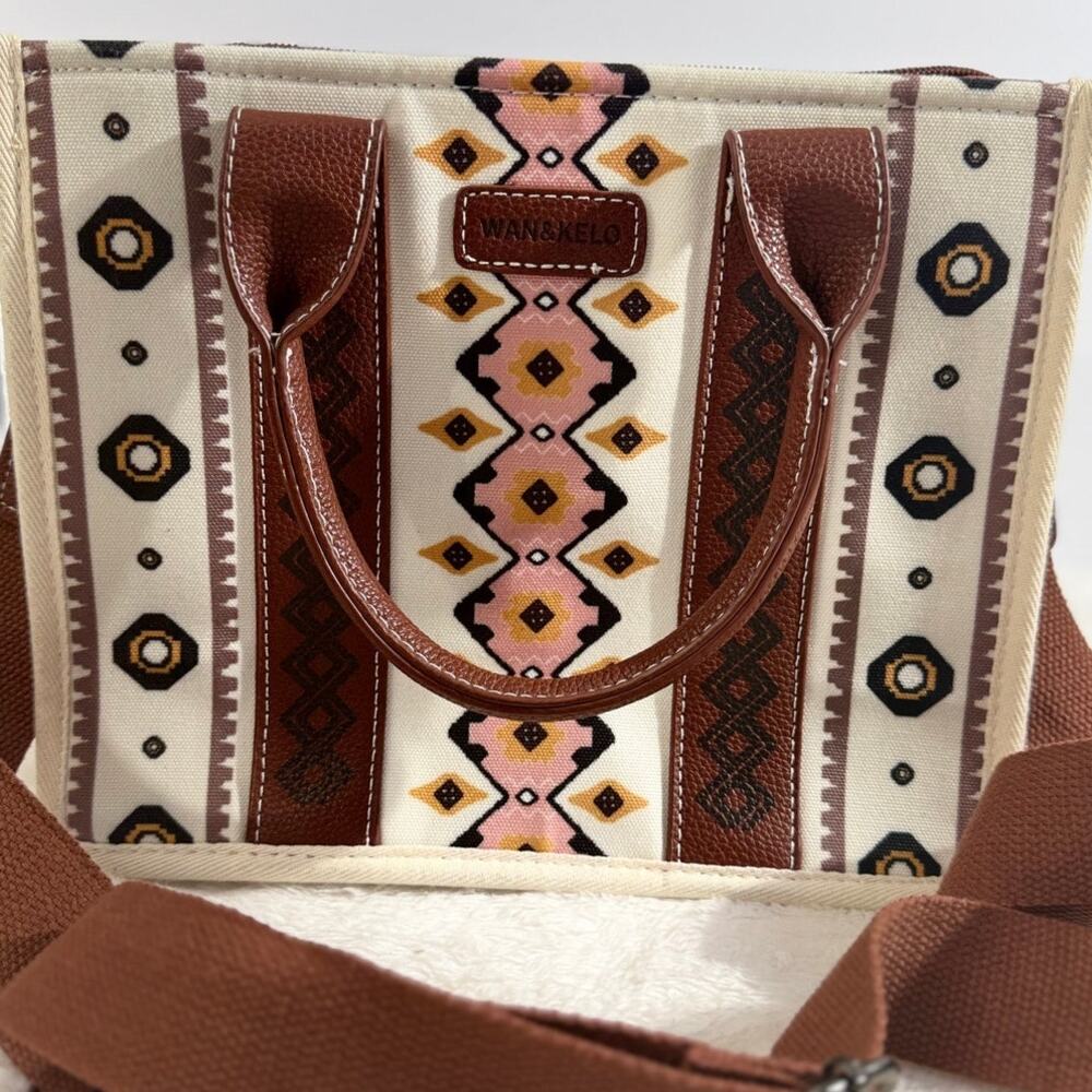 WAN  KELO Western Aztec Canvas Tote/Crossbody Canvas Guitar Strap